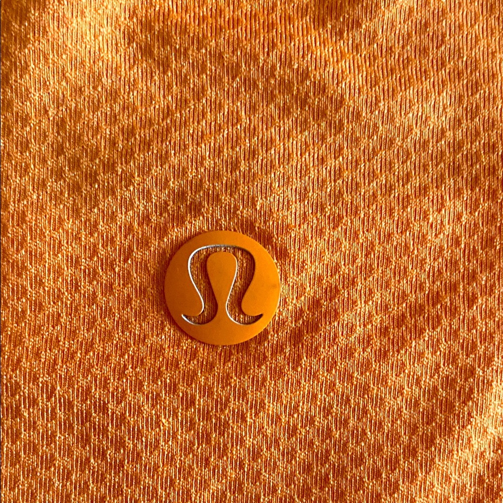 Lululemon Orange Open-Back Cropped Train Tank